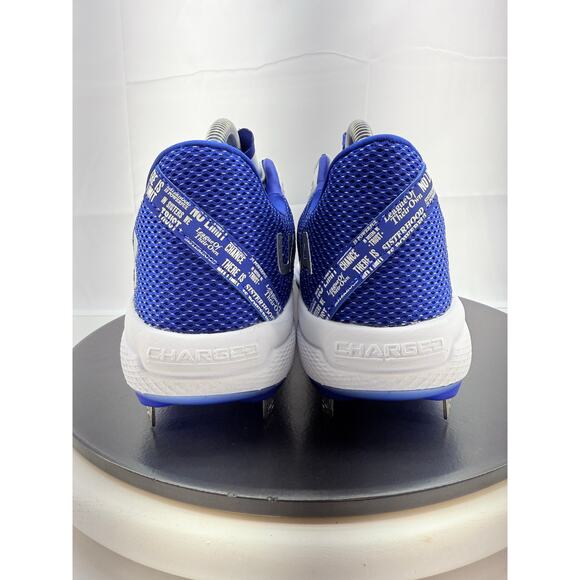 Under Armour Glyde 2 MT Womens 10 Metal Softball Cleats White Blue 3026601-101 - Picture 6 of 10